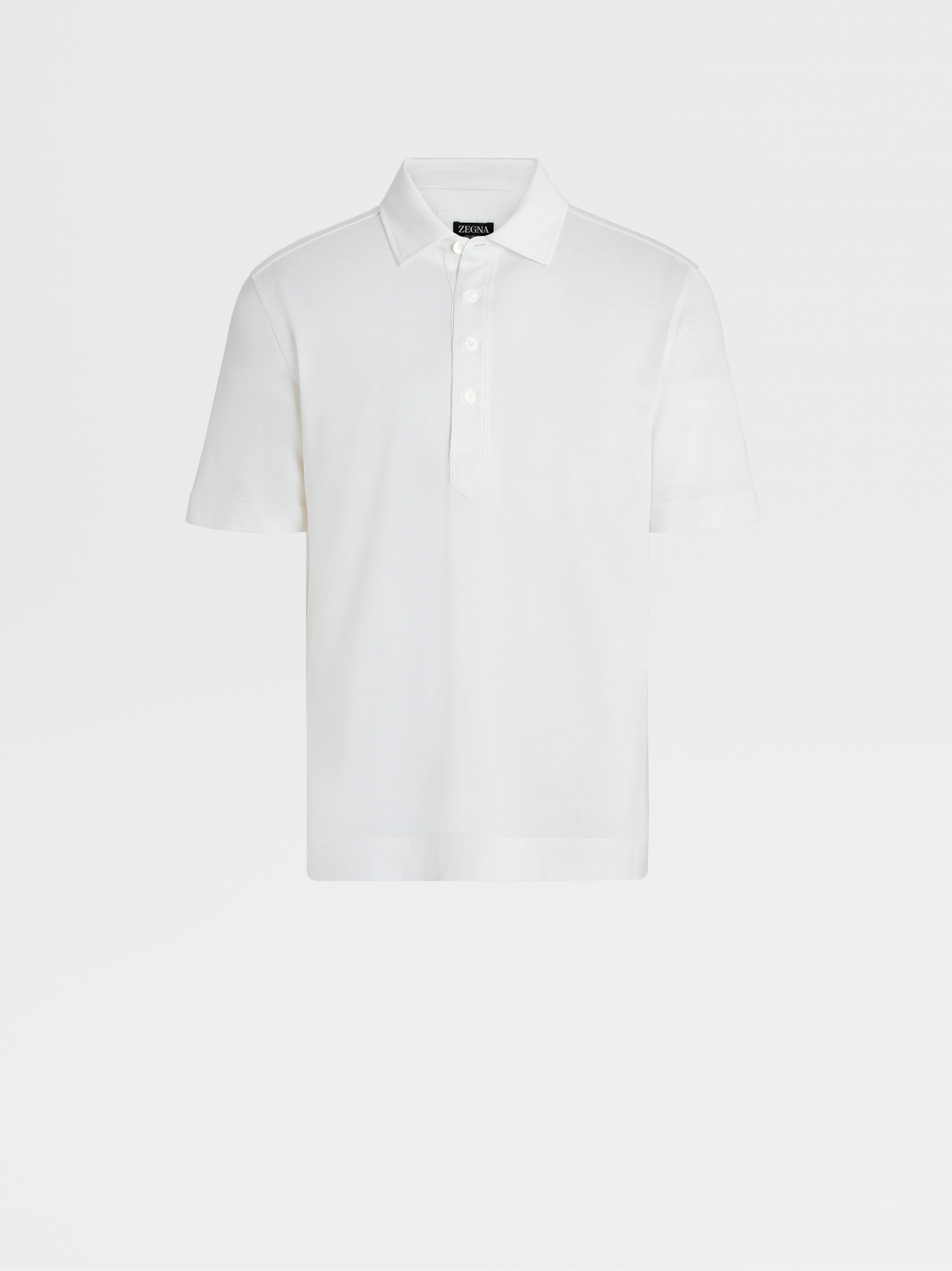 白色 Leggerissimo 棉及桑蚕丝短袖 Polo 衫